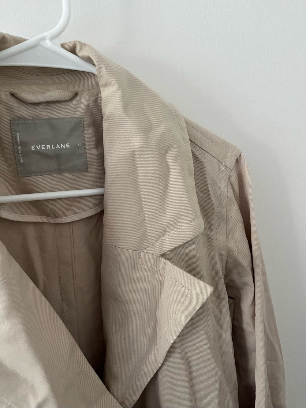 Everlane Women’s Drape Trench Coat Khaki Double Breasted Lyocell Size XS - Picture 3 of 15